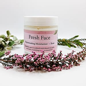 Fresh face moisturizer with rose
