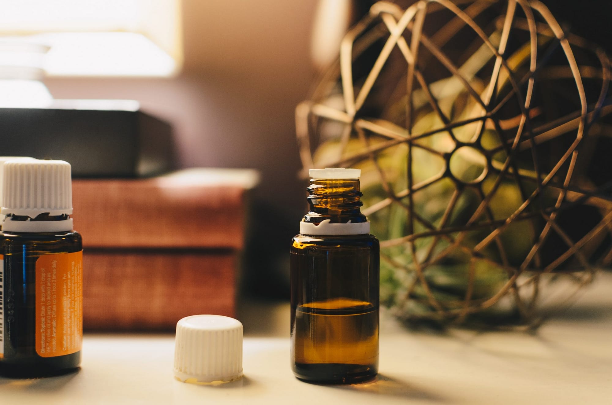 castor oil in a bottle
